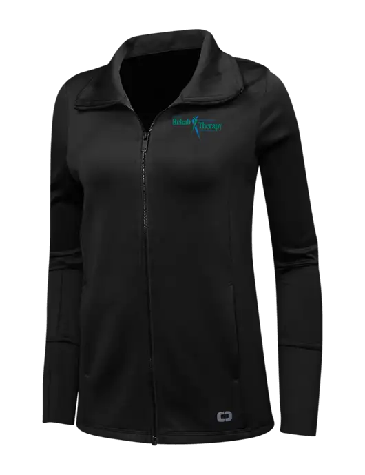 OGIO Black Womens Endurance Modern Performance Full-Zip w/Sports Rehab Logo