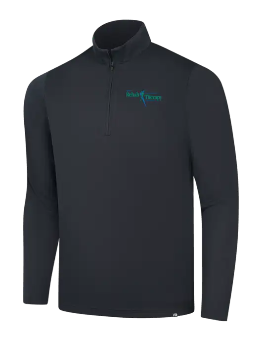 TravisMathew Black Coveside ¼-Zip w/Sports Rehab Logo