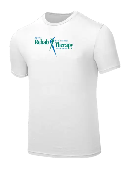 Seriously Soft White T-Shirt w/Sports Rehab Logo