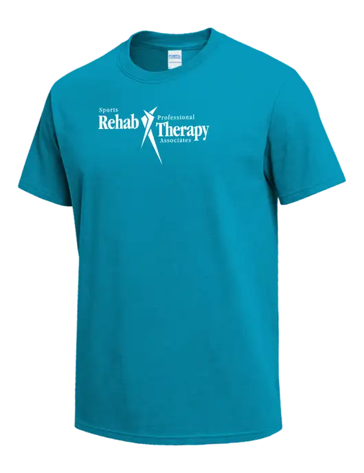Sapphire Blue Heavyweight 6.1 oz T-Shirt w/Sports Rehab Logo