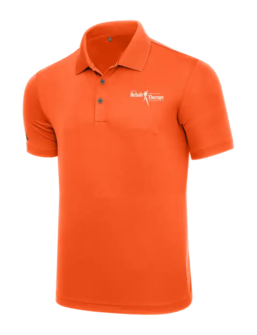 Adidas Orange  Performance Polo w/Sports Rehab Logo