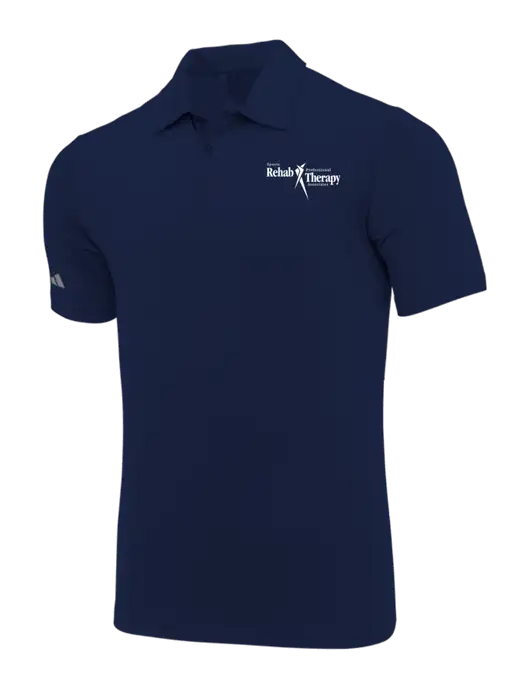 Adidas Navy Blue Ultimate Solid Polo w/Sports Rehab Logo