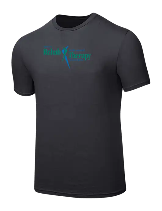 Seriously Soft Charcoal T-Shirt w/Sports Rehab Logo