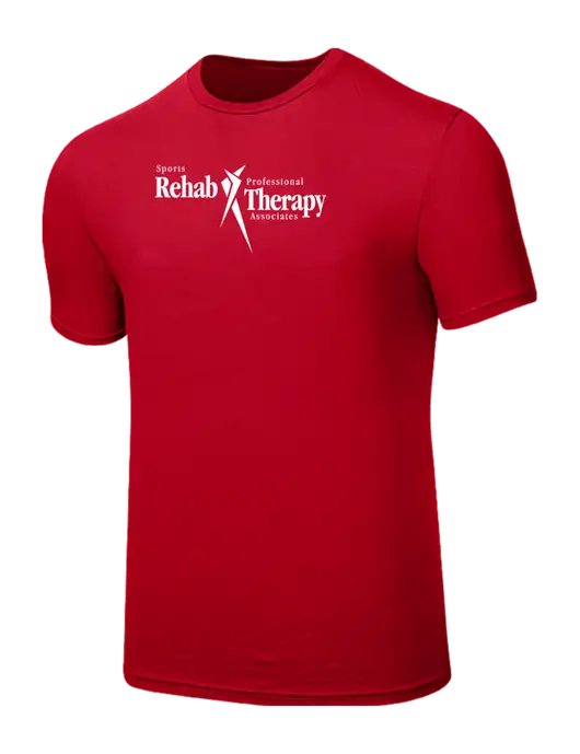 Seriously Soft Red T-Shirt w/Sports Rehab Logo