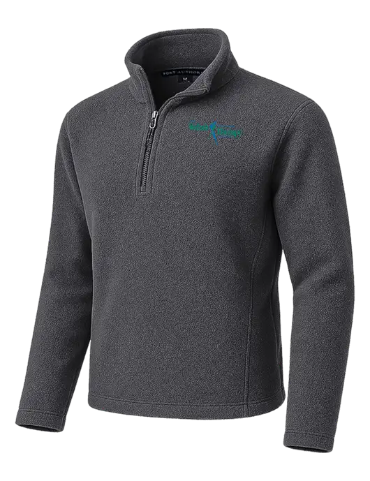Dark Grey Fleece 1/4-Zip Pullover w/Sports Rehab Logo