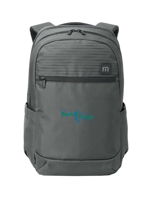 TravisMathew Dark Medium Grey Approach Backpack w/Sports Rehab Logo