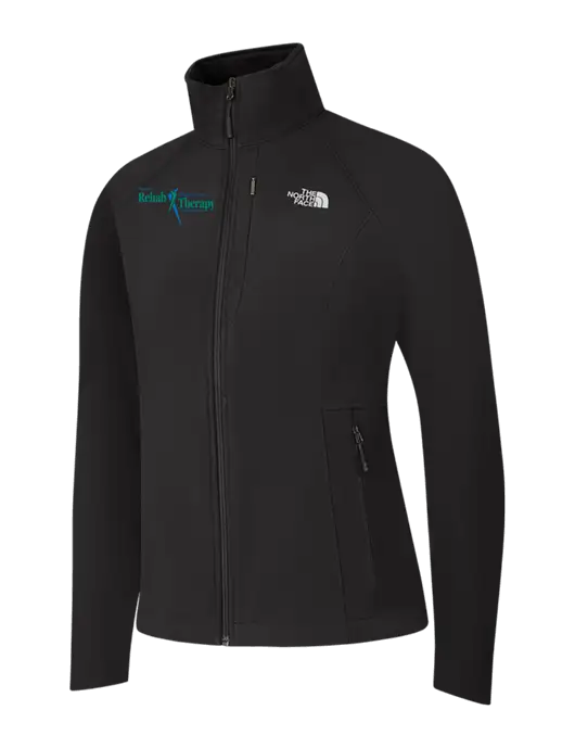 North Face Womens Black Apex Barrier Soft Shell Jacket  w/Sports Rehab Logo