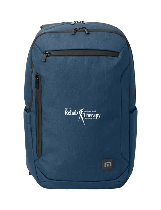TravisMathew Heather Navy Duration Backpack w/Sports Rehab Logo