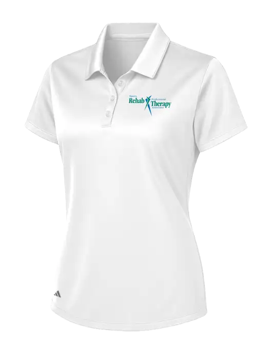 Adidas White Womens Basic Sport Polo w/Sports Rehab Logo