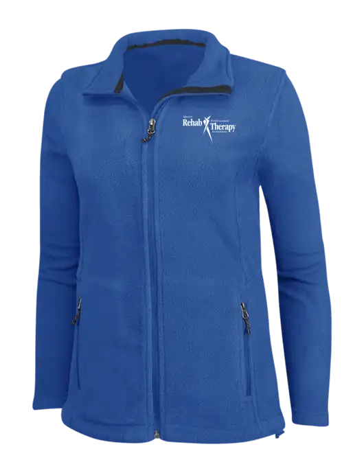 Womens Dark Royal Fleece Jacket w/Sports Rehab Logo