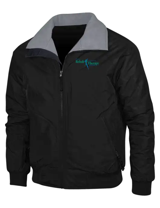 Black/Grey Classic Challenger Jacket w/Sports Rehab Logo