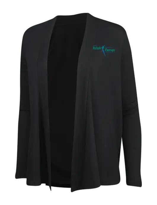 Black Womens Concept Cardigan w/Sports Rehab Logo