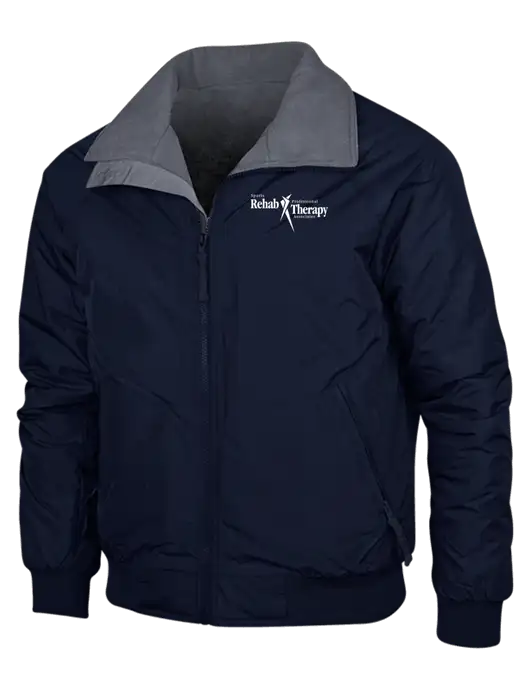 Navy/Heather Grey Classic Challenger Jacket w/Sports Rehab Logo