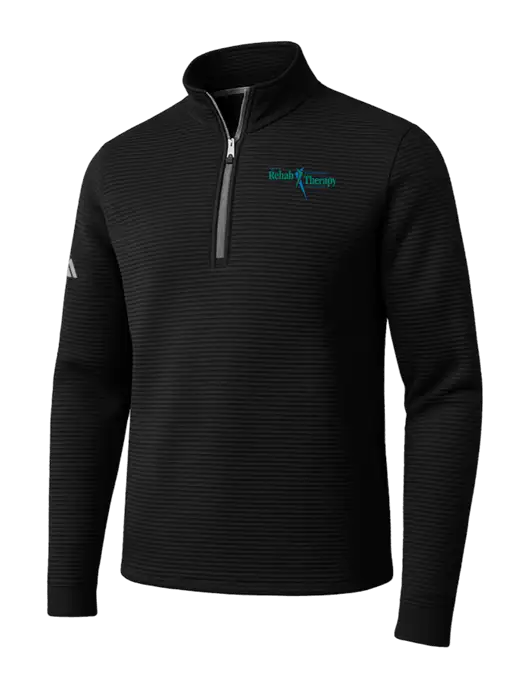 Adidas Black Spacer Quarter-Zip Pullover w/Sports Rehab Logo