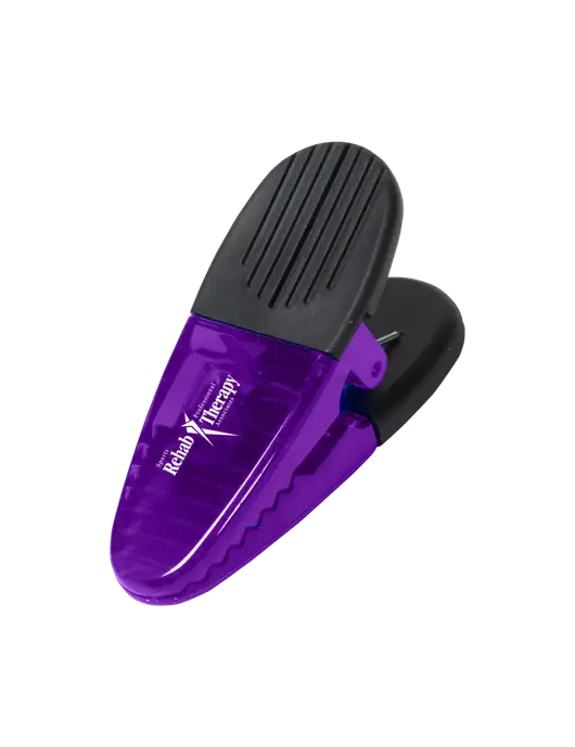 Magnetic Purple Power Clip w/Sports Rehab Logo