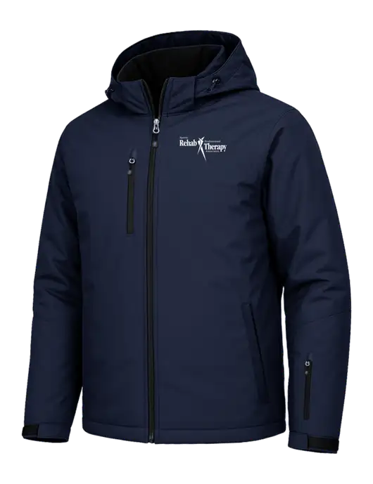 Cold Weather Vortex Light Navy/ Dark Navy Waterproof 3-in-1 Jacket with Detachable Hood w/Sports Rehab Logo, Sports Rehab Logo