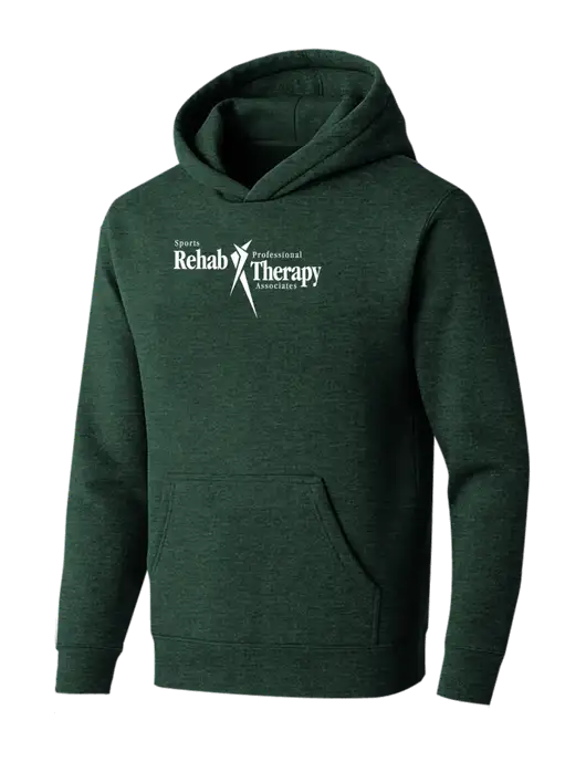 BELLA+CANVAS Heather Forest Sponge Fleece Pullover Hoodie w/Sports Rehab Logo