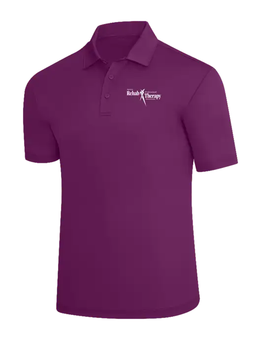 Light Plum Silk Touch Polo w/Sports Rehab Logo