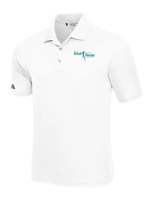 Adidas White Basic Sport Polo w/Sports Rehab Logo