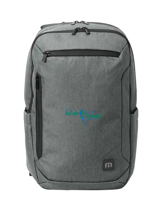 TravisMathew Medium Grey Heather Duration Backpack w/Sports Rehab Logo