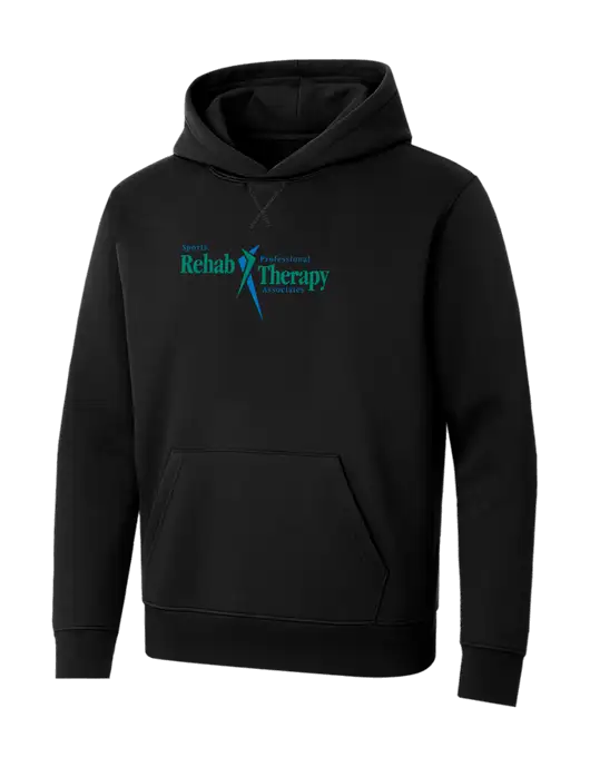 Allmade Deep Black Organic French Terry Pullover Hoodie w/Sports Rehab Logo