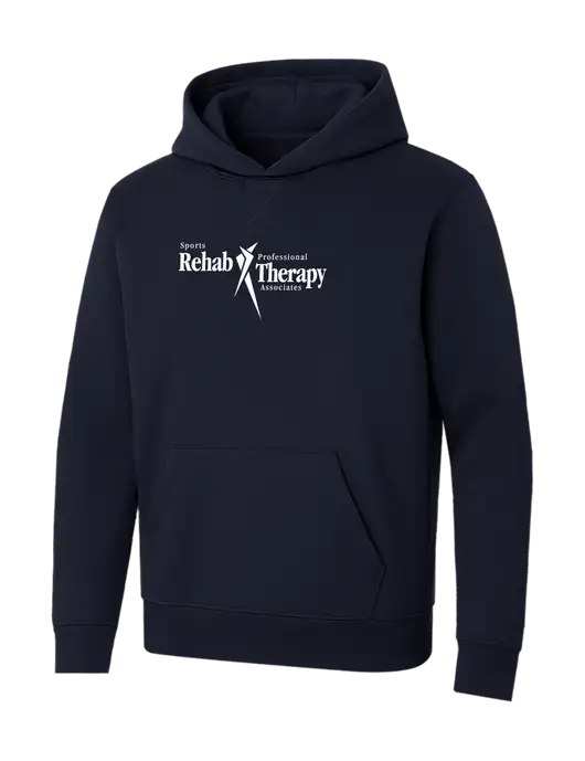 Allmade Dark Navy Organic French Terry Pullover Hoodie w/Sports Rehab Logo