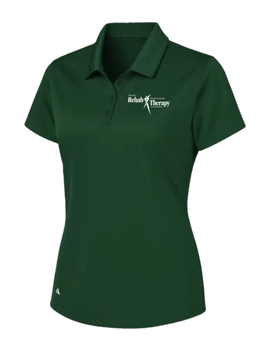 Adidas Dark Green Womens Basic Sport Polo w/Sports Rehab Logo