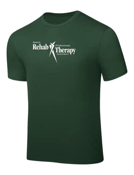 Dark Green PosiCharge Competitor Tee w/Sports Rehab Logo