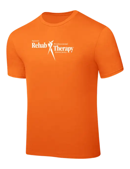Orange PosiCharge Competitor Tee w/Sports Rehab Logo