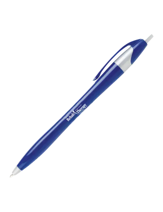 Novella Navy/Silver Corporate Pen- Blue Ink w/Sports Rehab Logo