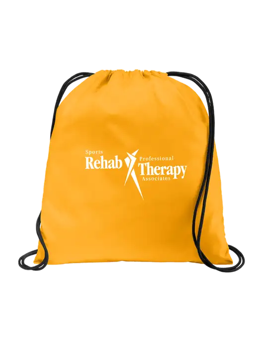 Drawstring Gold Cinch Pack w/Sports Rehab Logo