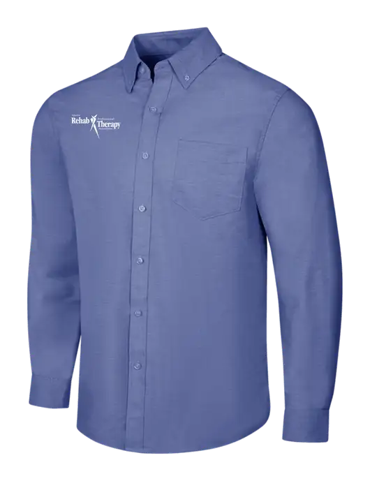 Navy SuperPro Oxford Shirt w/Sports Rehab Logo