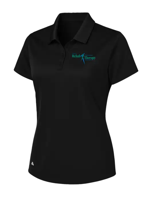 Adidas Black Womens Basic Sport Polo w/Sports Rehab Logo