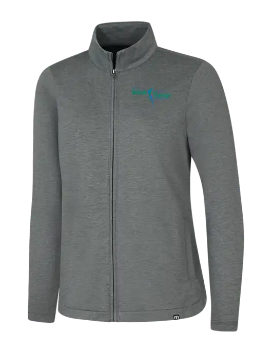 TravisMathew Womens Dark Grey Heather Coveside Full-Zip w/Sports Rehab Logo