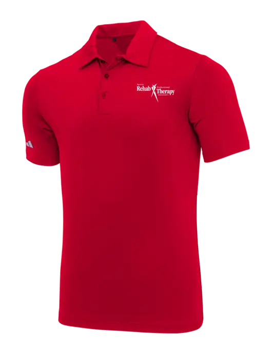 Adidas Red Ultimate Solid Polo w/Sports Rehab Logo