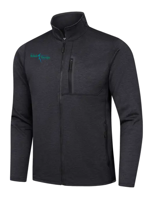 North Face Dark Grey Heather Skyline Full-Zip Fleece Jacket w/Sports Rehab Logo