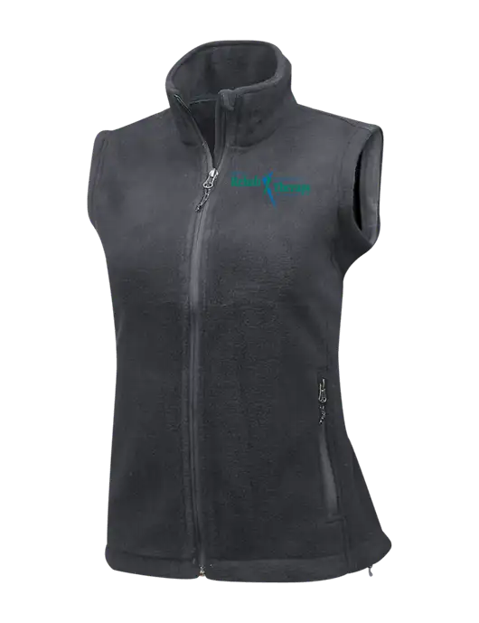 Medium Grey Womens Fleece Vest w/Sports Rehab Logo