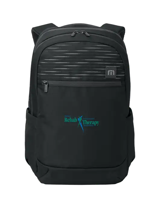 TravisMathew Black Approach Backpack w/Sports Rehab Logo