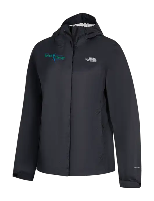 The North Face Womens Black DryVent Rain Jacket w/Sports Rehab Logo