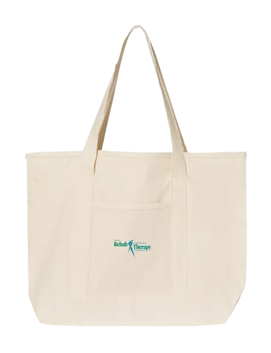 Natural Large Canvas Deluxe Tote w/Sports Rehab Logo