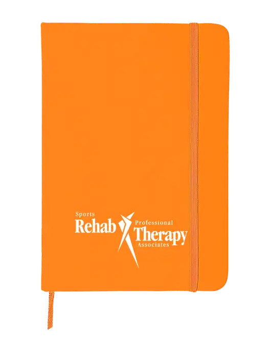 Orange Comfort Touch Bound Journal 5" X 7" w/Sports Rehab Logo