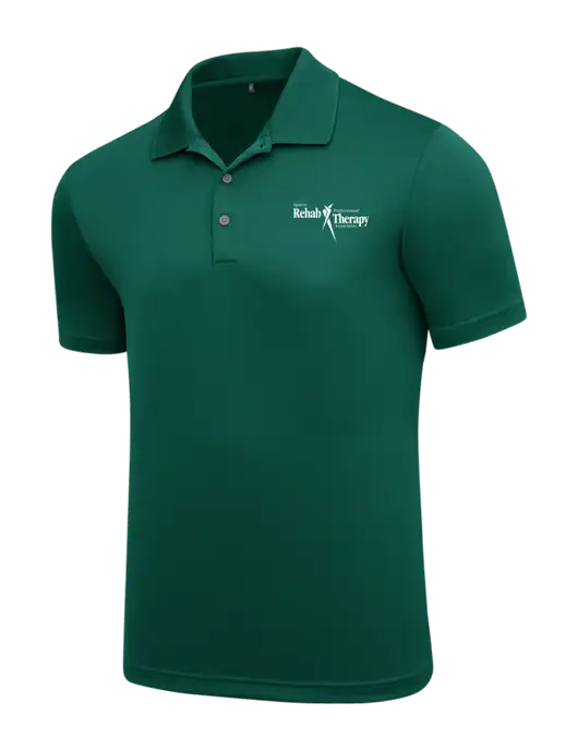 Adidas Dark Green  Performance Polo w/Sports Rehab Logo