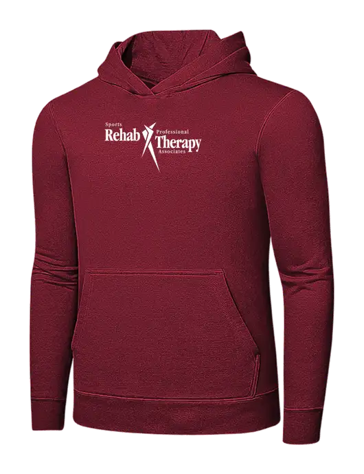 Dark Cardinal 7.8 oz Pullover Hooded Sweatshirt w/Sports Rehab Logo