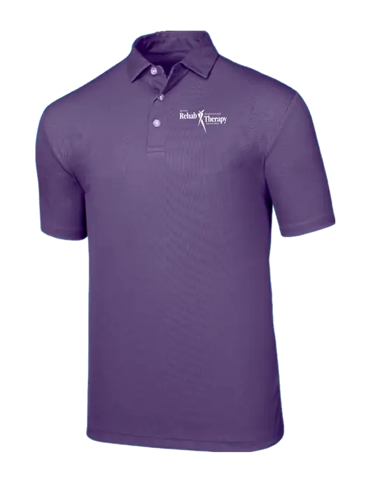 Callaway Birdseye Purple Polo w/Sports Rehab Logo