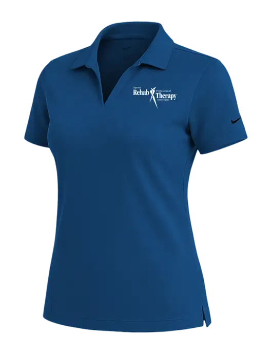 NIKE Dark Royal Womens Dri-Fit Micro Pique Polo w/Sports Rehab Logo