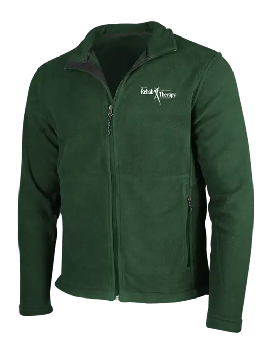 Dark Green Fleece Jacket w/Sports Rehab Logo