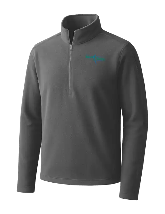 Medium Grey Microfleece 1/2 Zip Pullover w/Sports Rehab Logo