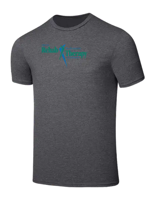 Seriously Soft Heathered Charcoal T-Shirt w/Sports Rehab Logo