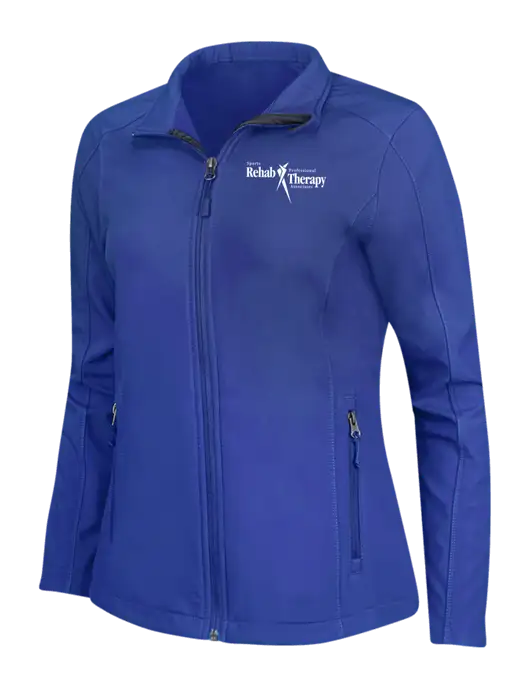 Dark Royal Womens Core Soft Shell Jacket w/Sports Rehab Logo