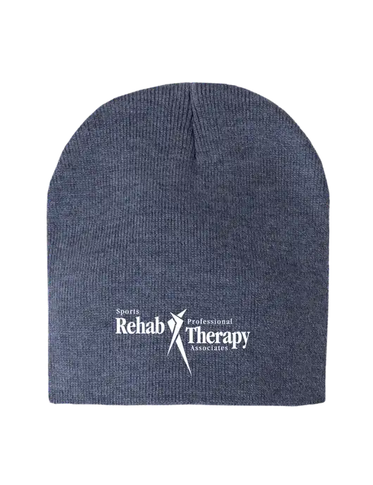 Navy Heather Element Knit Beanie w/Sports Rehab Logo